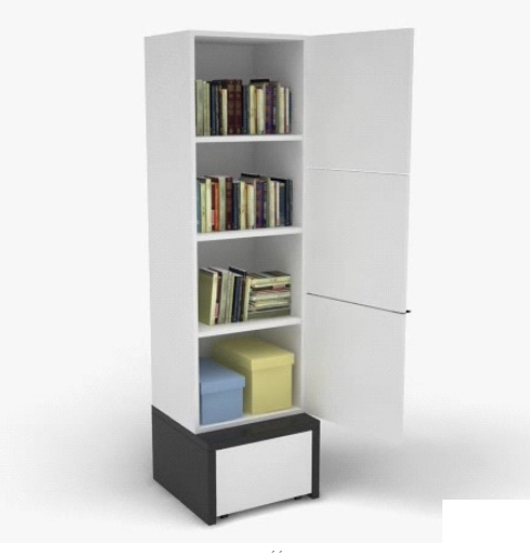 Schrank 1-türig Black&White ohne Podestelement