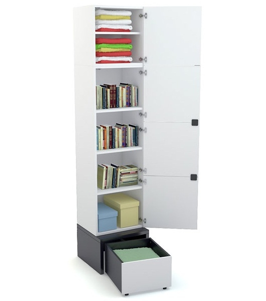 Schrank 1-türig Black&White ohne Podestelement