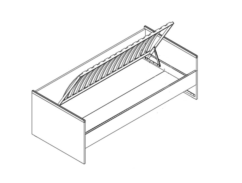 Couch 200x90 Black&White schwarz