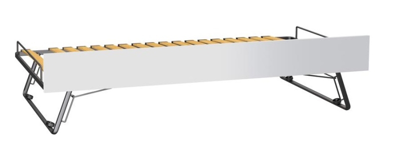 Gästeliege für Bett/Couch 200x90 Black&White weiss