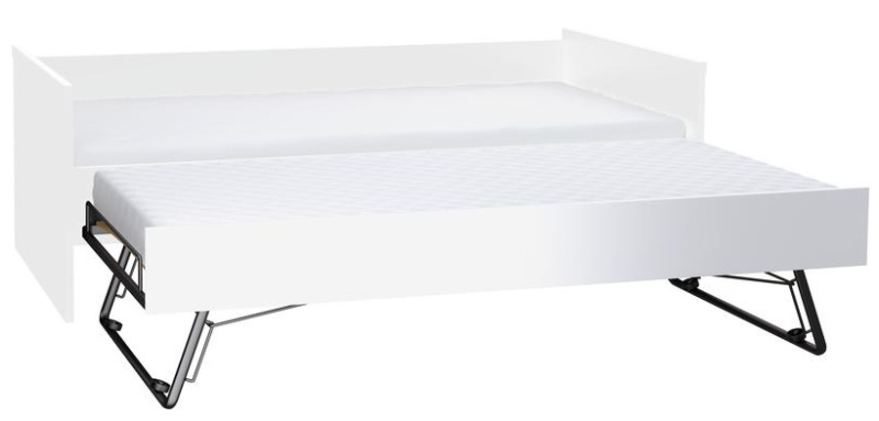 Gästeliege für Bett/Couch 200x90 Black&White weiss