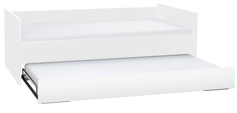 Gästeliege für Bett/Couch 200x90 Black&White weiss