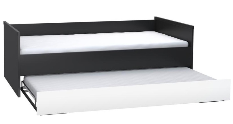 Gästeliege für Bett/Couch 200x90 Black&White weiss