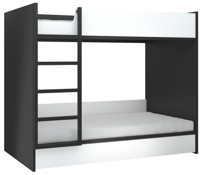 Gästeliege für Bett/Couch 200x90 Black&White weiss
