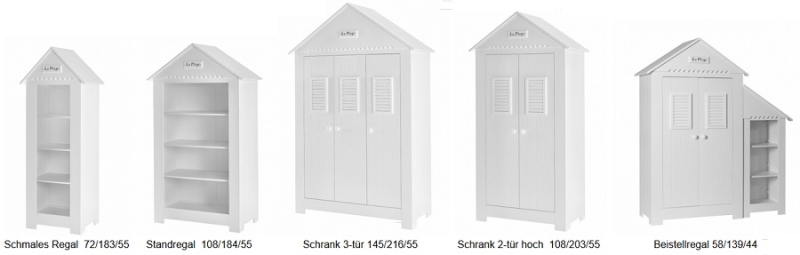 Beistellregal Saint-Tropez Weiß MDF