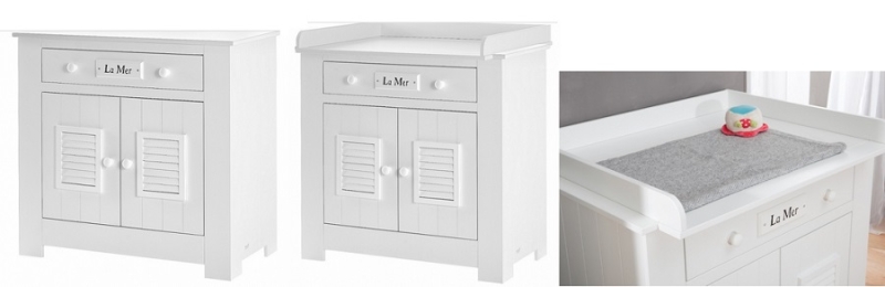 Wickelansatz Saint-Tropez Weiß MDF