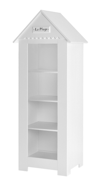 Schmales Standregal Saint-Tropez Weiß MDF