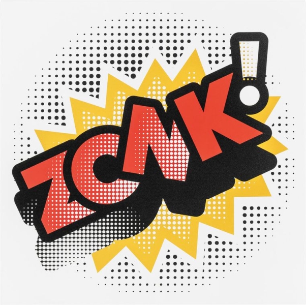 Metallplatte &quote;Comic Zonk&quote;