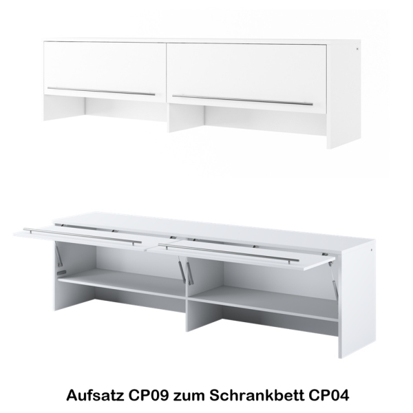 Schrankbett Wandbett CP04 horizontal 140x200 Lenart