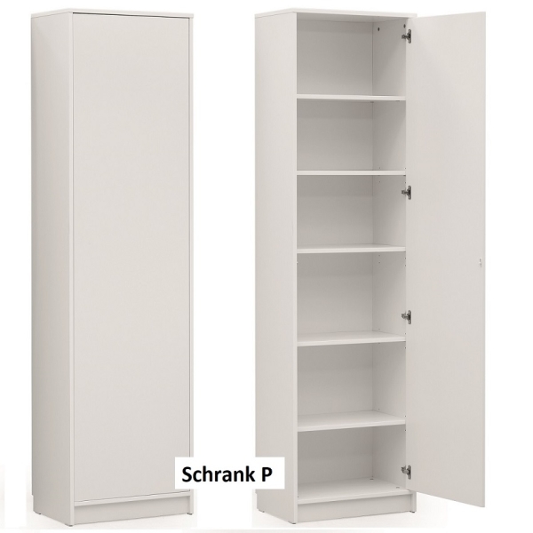 Schrank 1-türig W/P/S/R zum Schrankbett VB/HB