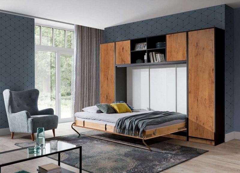 Schrank 1-türig W/P/S/R zum Schrankbett VB/HB