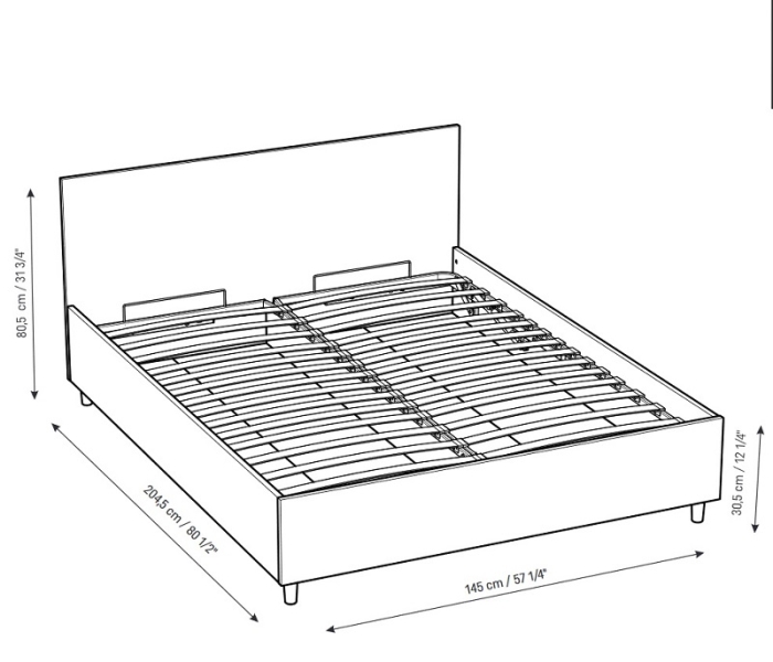 Bett 200x140 Choice mit Lattenrost & Bettkasten