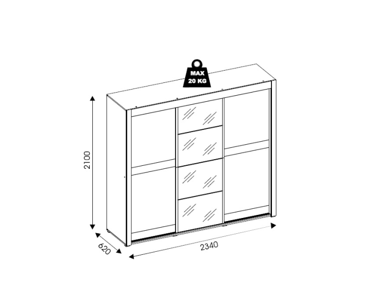 Schwebetürenschrank Jorck