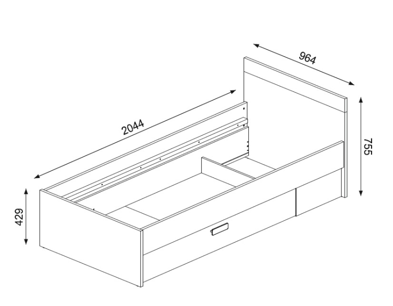 Bett 200x90 Keno