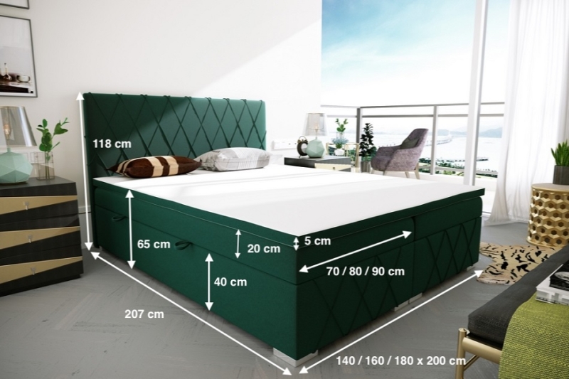 Boxspringbett Rio mit 2 Bettkästen