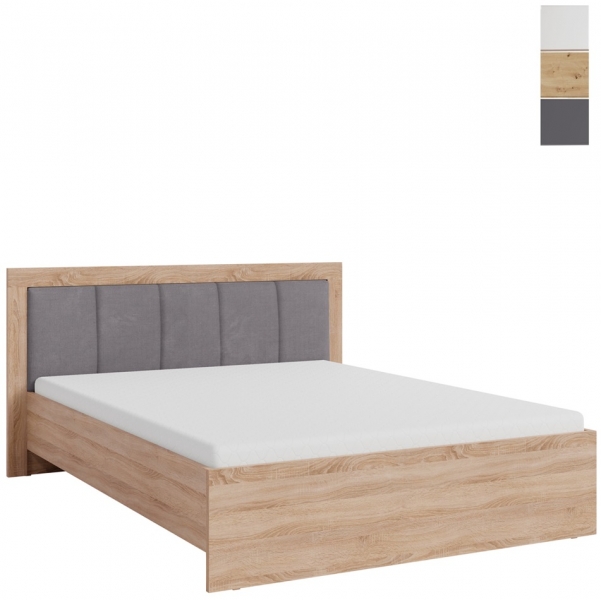 Doppelbett mit Lattenrost und Bettkasten 200x140/160/180 Saga