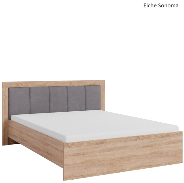 Bett mit Lattenrost und Bettkasten 140/160/180x200 Saga