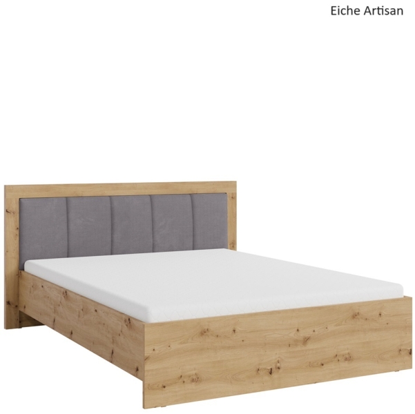 Bett mit Lattenrost und Bettkasten 140/160/180x200 Saga