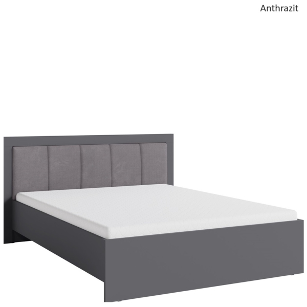 Bett mit Lattenrost und Bettkasten 140/160/180x200 Saga