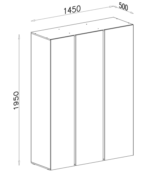 Schrank 3-türig Laris