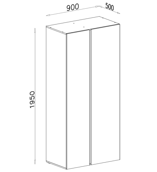 Schrank 2-türig Laris