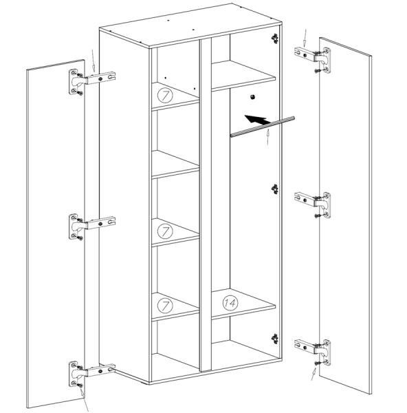 Schrank 2-türig Laris