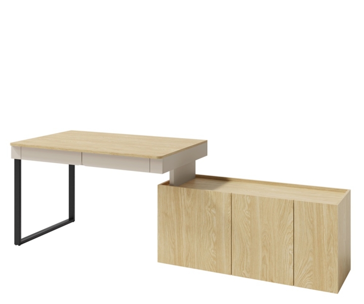 Schreibtisch L mit Kommode Laris