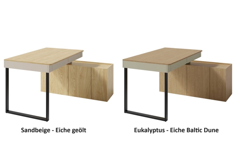 Schreibtisch L mit Kommode Laris