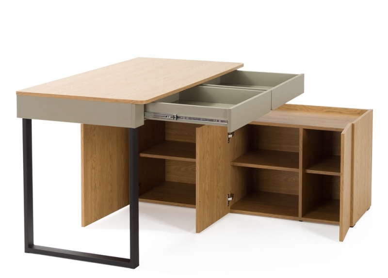 Schreibtisch L mit Kommode Laris