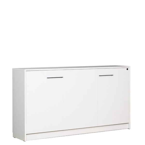 Schrankbett horizontal SBH90 mit Aufsatz und 2 Schränken