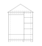 Schrank 3T Saint-Tropez Weiß MDF