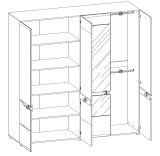 Schlafzimmer komplett Linn 4-tlg Set A