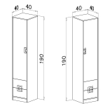 Geschlossenes Regal 40 Nicki