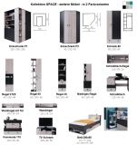Wandregal mit Tür Space