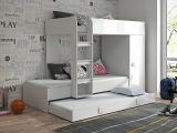 Hochbett mit Schrank Telly 2 weiß hochglanz