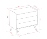 Kommode mit 3 Schubladen Vienna