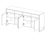 Breite Kommode 190 Lotos
