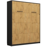 Schrankbett Wandbett vertikal GN 160x200 mit/ohne LED