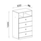 Schmale Kommode Phil