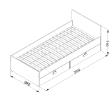 Bett 200x90 D14 Denis