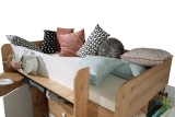 Hochbett mit Schreibtisch Sam 1 eiche-weiß