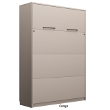 Schrankbett vertikal GN 120/140x200 mit LED & 2 Regalen