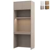 Regal 90 mit Schreibtisch und LED zum Schrankbett GN