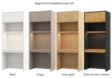 Regal 90 mit Schreibtisch und LED zum Schrankbett GN