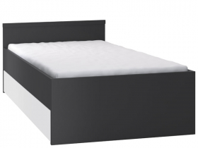 Gsteliege fr Bett/Couch 200x90 Black&White weiss