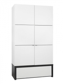 Schrank 2T Black&White ohne Podestelement