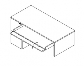 Schreibtisch L 140 Black&White ohne Container
