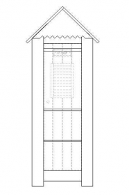 Schrank 1T Saint-Tropez wei MDF