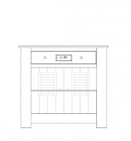 Kommode Saint-Tropez Wei MDF