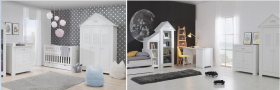 Babyzimmer Set C Saint-Tropez Wei MDF